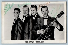 c1910's The Four Freshmen Singing Group Band Autograph RPPC Photo Postcard picture