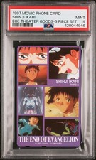 1997 MOVIC PHONE CARD THE END OF EVANGELION 3 PACK SET SHINJI IKARI PSA 9 picture