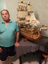 Handcrafted Boat, Decoration, Antique, collection, Artisan, Pirate boat. picture