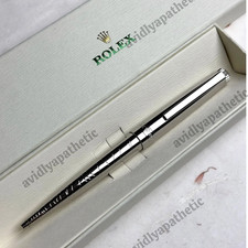 New Exclusive Rolex Silver Scribe Pen Platinum Cut Ballpoint Pens , Gift Hot picture