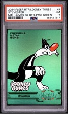 2024 FLEER LOONEY TUNES METAL UNIVERSE 1997 RETRO GREEN PMG /10 PRECIOUS GEM picture