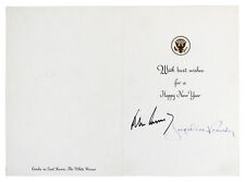 John F. Kennedy & Jaqueline Onassis Signed 1963 Unsent Christmas Card BAS LOA picture