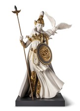 Lladro Athena Sculpture Greek Goddess Matte Gold Porcelain 01009754 New picture