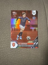 TOPPS NOW 25-2026 UCL CHAMPIONS LEAGUE #116 MAX DOWMAN ARSENAL ROOKIE RED /5 picture