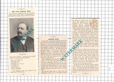 Charles Wels Composer Organist Obituary -  1906 Three-Part Clipping picture