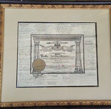 President Harry S Truman Signed Masonic Document Key West 33rd POTUS 33° Mason picture