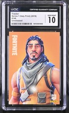 2019 Panini Fortnite Series 1 Tracker #146 Unreleased Prototype ITALY CGC 10 picture