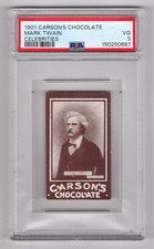 PSA 3 MARK TWAIN 1901 Carson's Chocolate Card is Extremely Rare SAMUEL CLEMENS picture