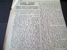 64-3 1939 ephemera falmouth article lawn tennis august results picture
