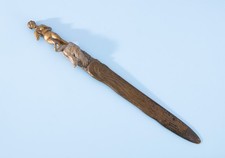 Franz Bergmann Austrian Extremely Rare Gold Painted Bronze Letter Opener Signed picture