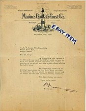 1926 MARINE BANK & TRUST Houston Texas COOLEY Priddie FREED Gieseke GIRAUD Blume picture