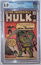 Incredible Hulk #6 (Early Marvel Comics March 1963) CGC 5.0 last issue  picture