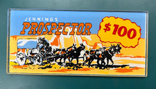 Antique Slot Machine Parts  Jennings $1.00 DOLLAR PROSPECTOR Marquee Denominator picture