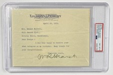 William Randolph Hearst Signed Letter 1935 Los Angeles Examiner - PSA picture