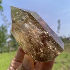 Top 0.22kg Natural Smoky citrine Obelisk Reiki Crystal Wand Point Tower Decor picture