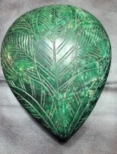 Emerald hand carved stone Appraised In 2012 @ $35,476 Unique Piece With COA picture