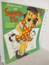 SWEETIE PIE Nadine Seltzer 1958 large coloring book unused,16pg comic strip NEA picture