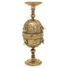 A Pair of German Parcel-Gilt Silver Wedding Goblets, Late 19th Century picture