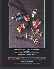1991 MARGARET KILGORE GALLERY JESSE MONONGYE BAJE WHITETHORNE ALVINIE NAVAS AD picture