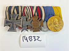 German 5-Medal Bar WW1 Iron Cross Bavarian Hindenburg Kaiser Wilhelm I 14B32 picture