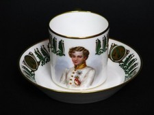 Sevres Duke of Empire City Napoleon Franz Portrait Cup Around 1901 picture