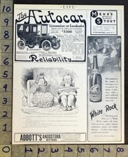 1906 AUTOCAR LIMOUSINE LANDAULET TOURING BODY ARDMORE PA AUTO CAR AD FC7945 picture