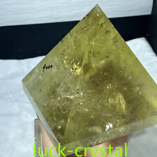 5.23LB Natural Citrine Quartz Hand Carved Crystal Pyramid  Healing,40t24 picture