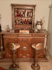 🔥 RARE SPANISH ANTIQUE 4-PIECE BAR SET – HANDCRAFTED | ORIGINAL | SHOWSTOPPER picture