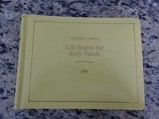 ORIGINAL STORYBOARD & PRESS CLIPPINGS OF LIFE BEGINS ANDY PANDA (1939) LANTZ picture