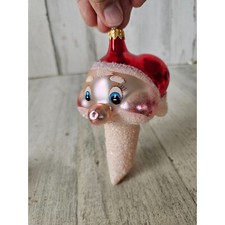 Radko cheeky st nick Italian Santa beard bust vintage ornament Xmas tree picture