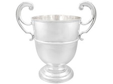 Antique Edwardian 1905 Sterling Silver Presentation Champagne Cup  picture