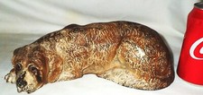 SCARCE ANTIQUE HUBLEY #388 SAINT BERNARD CAST IRON DOG HOME ART STATUE DOORSTOP picture