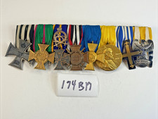 RARE German 8-Medal Bar Iron Cross Balkan Prussian FrontService Wilhelm I 174B17 picture