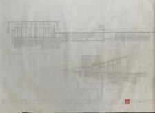 Frank Lloyd Wright - Frederick House Barrington Hills, Illinois - Signed Sketch picture