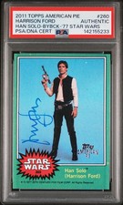 2011 1977 STAR WARS #260 HAN SOLO (HARRISON FORD) PSA AUTHENTIC AUTO AUTHENTIC picture