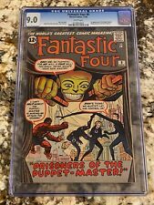 FANTASTIC FOUR #8 CGC 9.0 RARE WHITE PAGES NEVER PRESSED 1ST PUPPET MASTER MCU  picture