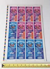 Vintage Disneyland New Year’s Eve 1983 Uncut Printer Proof Ticket Sheet- Rare picture