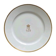 1831 Sevres King Louis-Philippe I Royal Porcelain Dinner Plate Crowned LP Cipher picture