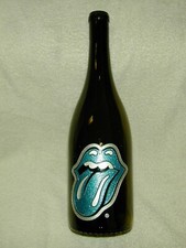 (1) ROLLING STONES STICKY FINGERS (BLUE) WINE BOTTLE EMPTY 405 OF 1000 EMPTY picture