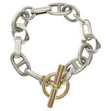 Hermes 00s VINTAGE Area Bracelet PM YG MIX Area Yellow Gold Combination Bracelet picture