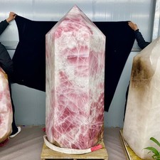 3727LB  Extra Large Natural Rose Quartz Generator Polished Crystal Tower picture