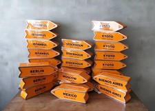 COMPLETE COLLECTION: All 29 cities VEUVE CLICQUOT Orange Arrow Tin Boxes picture