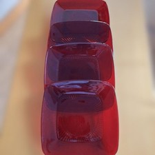 Japanese Tea Ceremony Tray Fire King♡Royal Ruby Charm Luncheon Plate Set of 4 picture