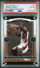 2003 SKYBOX L.E. PHOTOGRAPHER PROOF #118 LEBRON JAMES ROOKIE RC 4/25 PSA 6 picture