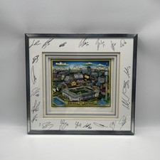 Charles Fazzino 3-D 'Borussia Dortmund' Artwork Team Signed BVB Framed picture