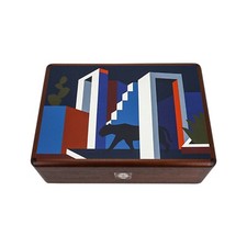 Hermes Casaque Felin Dans Un Jardin Mexicain Cigar Box Blue de Malte  picture