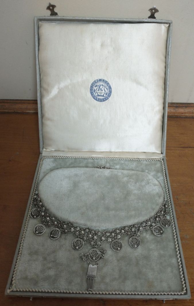 Antique 1910 Bezalel Silver Necklace Palestine Israel Jewish Warsaw Poland Antique 1910 Bezalel Silver Necklace Palestine Israel Jewish Warsaw Poland