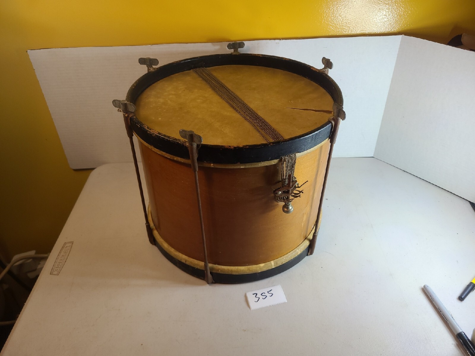 Vintage Antique Civil War Spanish American Indian ww1 ww2 Drum 3 S5