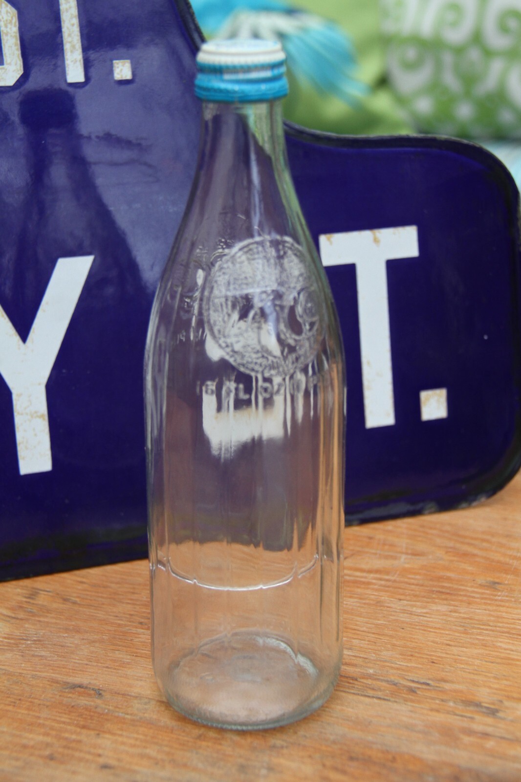 SUPER SCARCE DEFECT RC cola soda bottle with internal glass smile coke pepsi  