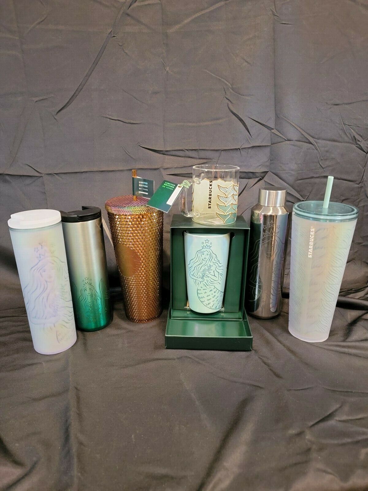 BNWT Starbucks HTF 50th Anniversary Edition Collection 7 CUPS